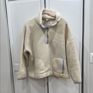 J Crew Women’s Cozy Cream Sherpa Pullover